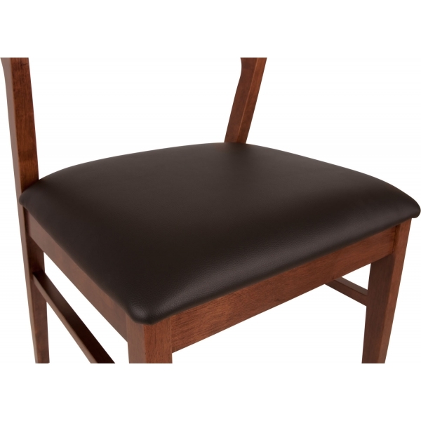 Chiswick Wooden Dining Chair, Black & Walnut