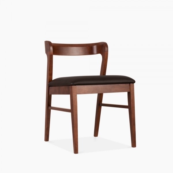 Chiswick Wooden Dining Chair, Black & Walnut