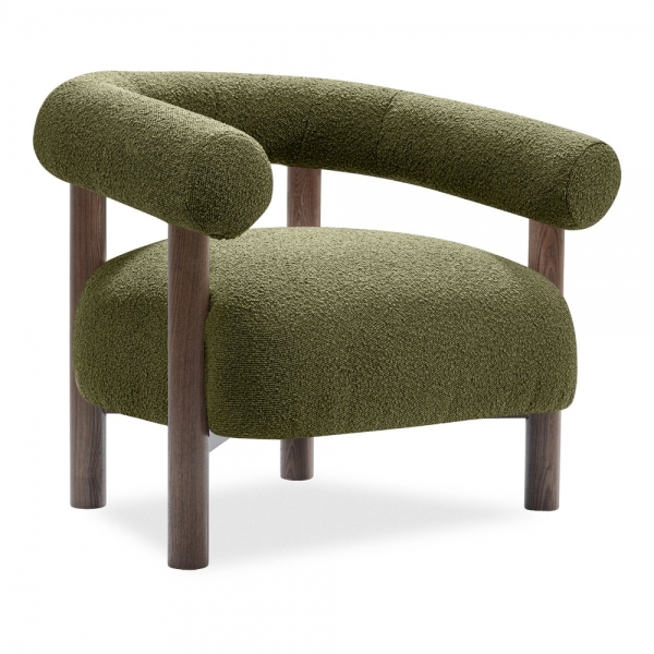 Cielo Armchair, Moss Green Boucle