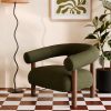 Cielo Armchair, Moss Green Boucle
