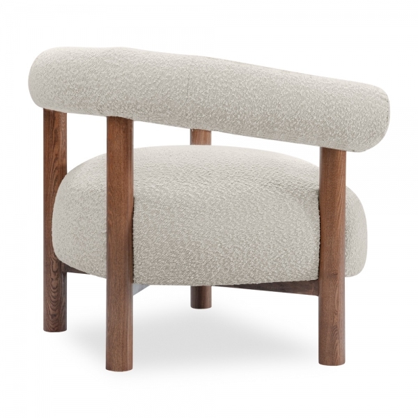 Cielo Armchair, Speckled Stone Sustainable Boucle