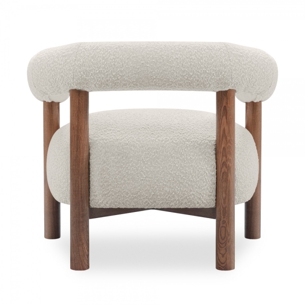 Cielo Armchair, Speckled Stone Sustainable Boucle