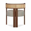 Clifton Carver Dining Chair, Speckled Stone Sustainable Boucle