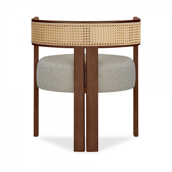 Clifton Carver Dining Chair, Speckled Stone Sustainable Boucle