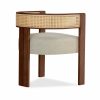 Clifton Carver Dining Chair, Speckled Stone Sustainable Boucle