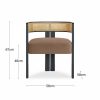 Clifton Carver Dining Chair, Taupe Sustainable Velvet