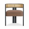 Clifton Carver Dining Chair, Taupe Sustainable Velvet