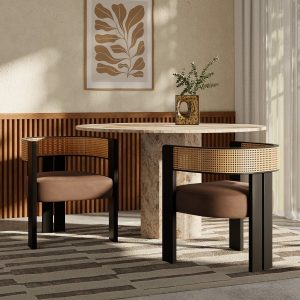 Clifton Carver Dining Chair, Taupe Sustainable Velvet