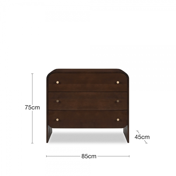 Cubitt Chest of Drawers, Dark Mango Wood