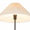 Danika Pleated Shade Floor Lamp, Linen & Brown Marble