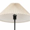 Danika Pleated Shade Floor Lamp, Linen & Brown Marble