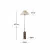 Danika Pleated Shade Floor Lamp, Linen & Brown Marble