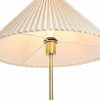 Danika Pleated Shade Floor Lamp, Linen & Walnut