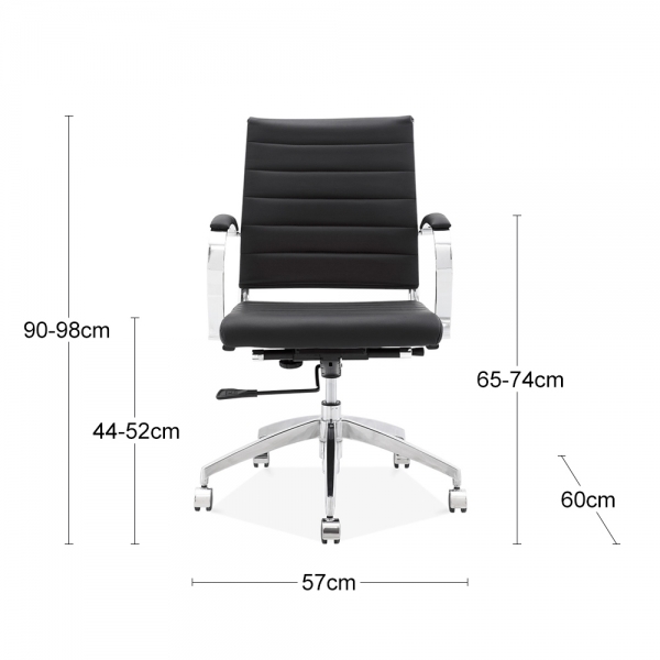 Deluxe Low Back Office Chair, Black