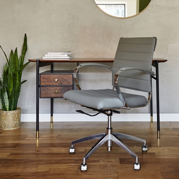 Deluxe Low Back Office Chair, Vintage Tan