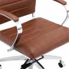 Deluxe Low Back Office Chair, Vintage Tan