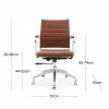 Deluxe Low Back Office Chair, Vintage Tan