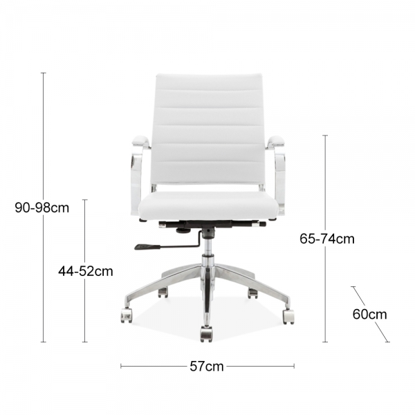 Deluxe Low BackOffice Chair, White