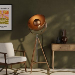 Denver Metal Floor Lamp, Copper