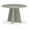 Devan 4 Seat Round Dining Table, Grey Concrete Effect