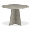 Devan 4 Seat Round Dining Table, Grey Concrete Effect