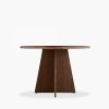 Devan 4 Seat Round Dining Table, Walnut