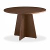 Devan 4 Seat Round Dining Table, Walnut