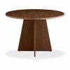 Devan 4 Seat Round Dining Table, Walnut