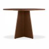 Devan 4 Seat Round Dining Table, Walnut