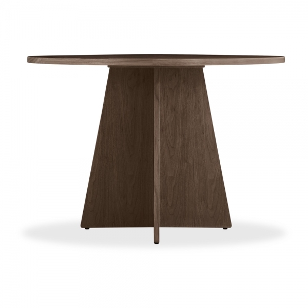 Devan & Halston 4 Chair Dining Set, Walnut & Speckled Stone Sustainable Boucle