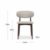 Devan & Halston 4 Chair Dining Set, Walnut & Speckled Stone Sustainable Boucle