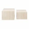 Dice Set of 2 Coffee Tables, Natural Stone Effect