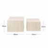 Dice Set of 2 Coffee Tables, Natural Stone Effect