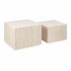Dice Set of 2 Coffee Tables, Natural Stone Effect