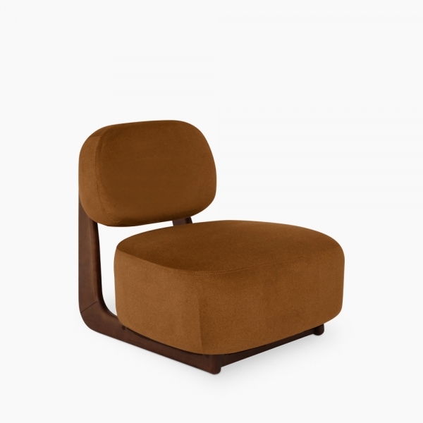Didsbury Accent Chair, Caramel Sustainable Mohair Velvet