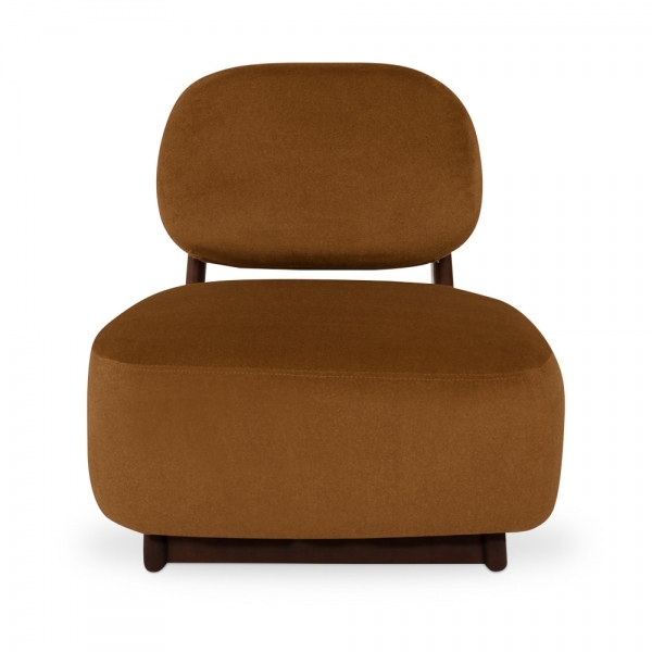 Didsbury Accent Chair, Caramel Sustainable Mohair Velvet