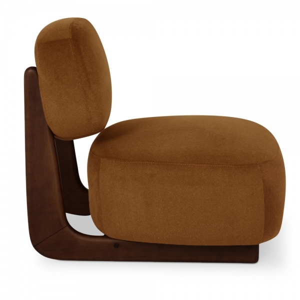 Didsbury Accent Chair, Caramel Sustainable Mohair Velvet