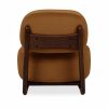 Didsbury Accent Chair, Caramel Sustainable Mohair Velvet