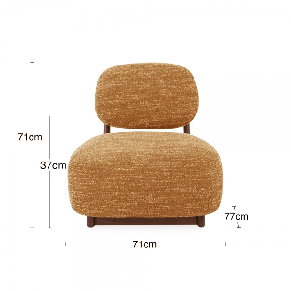 Didsbury Accent Chair, Speckled Honey Sustainable Boucle