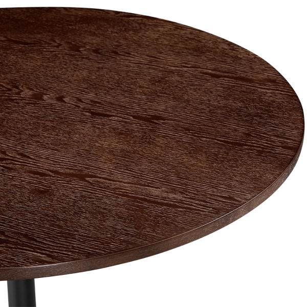 Dion 4 Seat Round Dining Table, Walnut