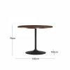 Dion 4 Seat Round Dining Table, Walnut