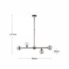 Elias Pendant Chandelier, Smokey Glass & Chrome Black