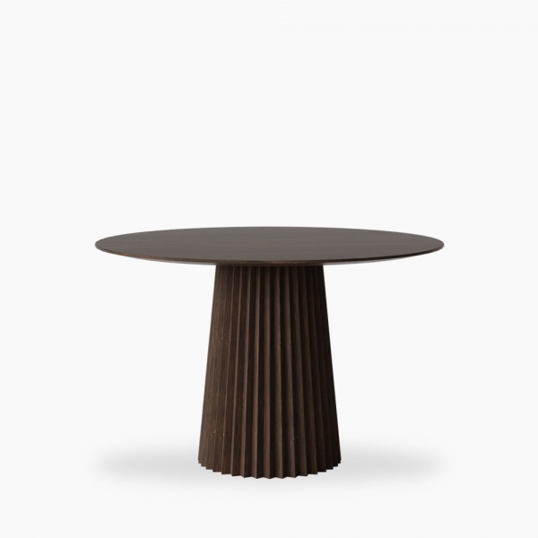 Eliza 4 Seat Round Dining Table, Walnut