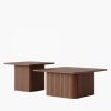 Emery Set of 2 Coffee Tables, Walnut