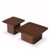 Emery Set of 2 Coffee Tables, Walnut