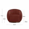 Emile Swivel Armchair, Rust Sustainable Velvet