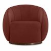 Emile Swivel Armchair, Rust Sustainable Velvet