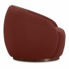 Emile Swivel Armchair, Rust Sustainable Velvet