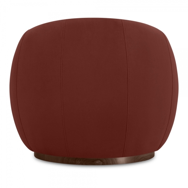 Emile Swivel Armchair, Rust Sustainable Velvet