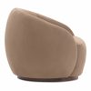 Emile Swivel Armchair, Taupe Sustainable Velvet